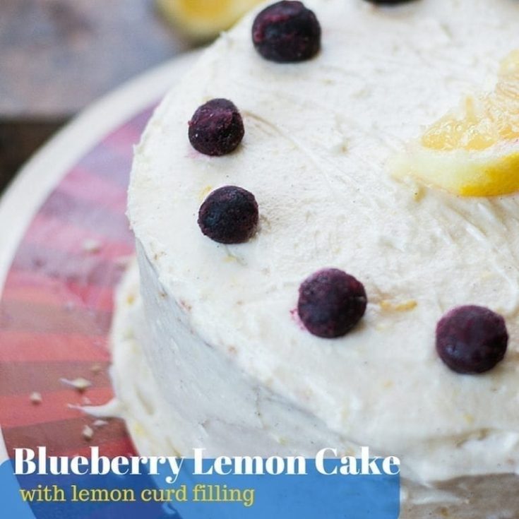 Image for Lemon Blueberry Cake with Lemon Curd Filling